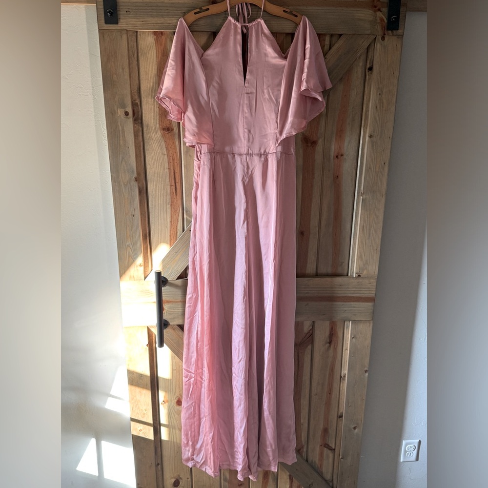 BOOHOO TALL COLD SHOULDER OCCASION WIDE LEG JUMPSUIT